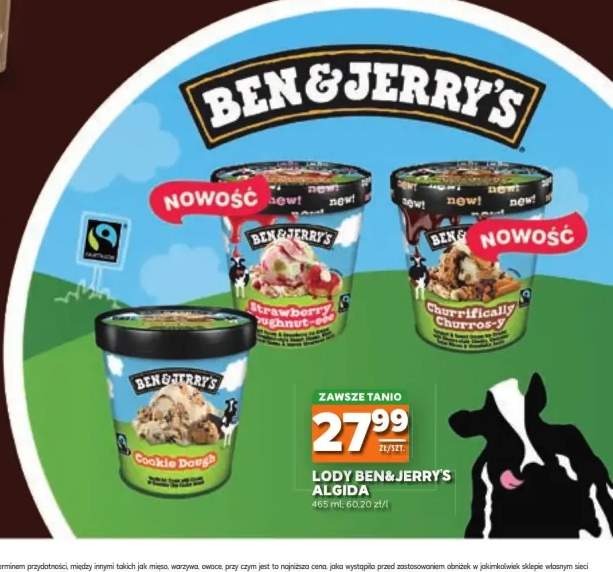 Lody Ben & Jerry's Cookie Dough Algida +2 warianty