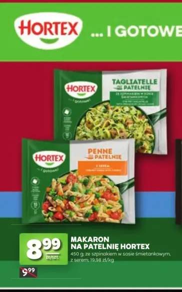 Makaron na patelnię ze szpinakiem w sosie śmietankowym Hortex +1 wariant