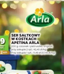 Ser sałatkowy w kostkach czosnek i pietruszka Apetina Arla +1 wariant