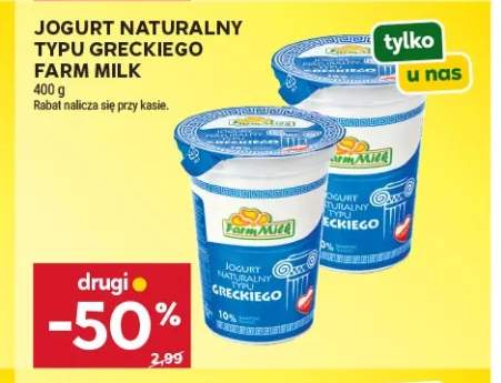 Jogurt naturalny typu greckiego Farm Milk