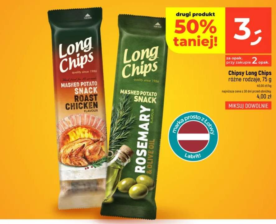 Chipsy Long Chips Roast Chicken +1 wariant