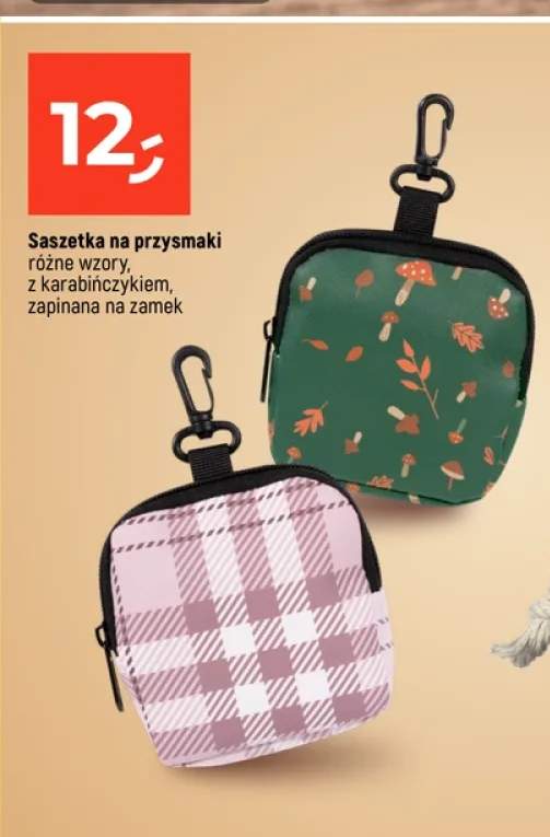 Saszetka na przysmaki z karabińczykiem zapinana na zamek