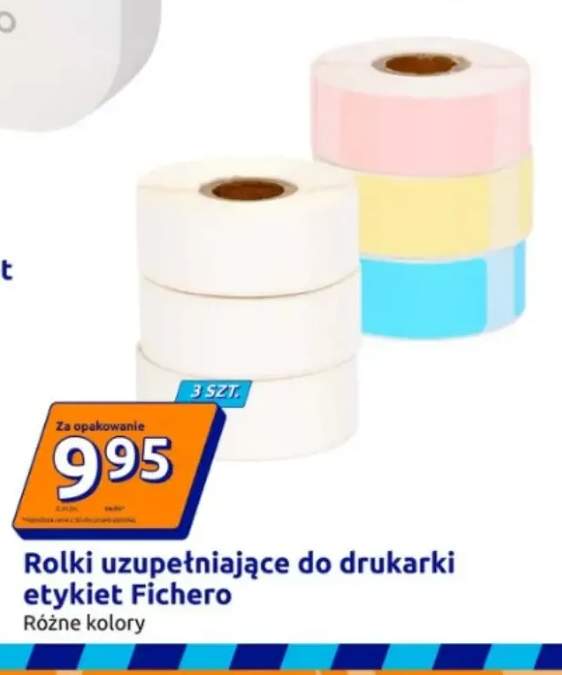 Rolki uzupełniające do drukarki etykiet Fichero 3-pak