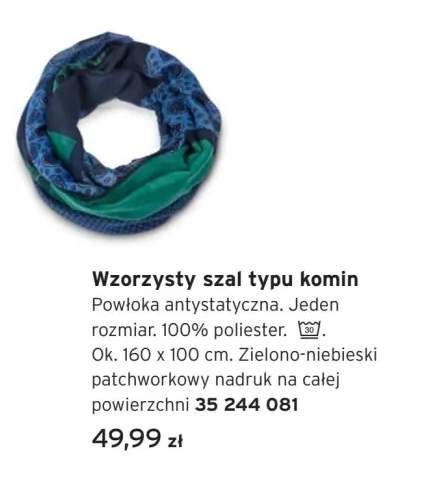 Wzorzysty szal typu komin