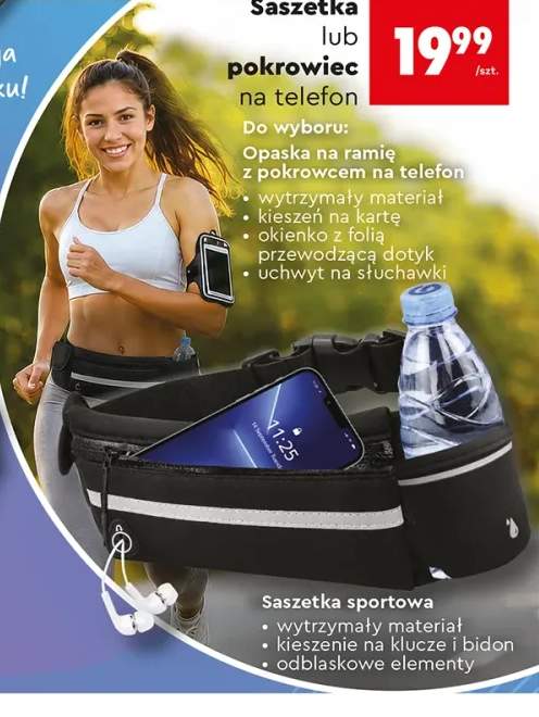Opaska na ramię z pokrowcem na telefon +1 wariant