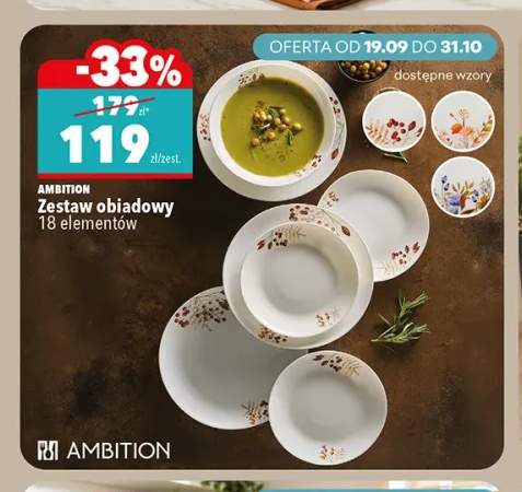 Zestaw obiadowy 18 elementów Ambition