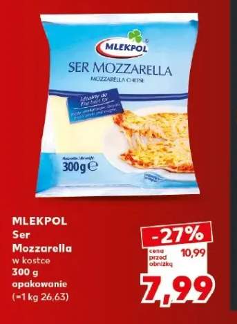 Ser Mozzarella w kostce Mlekpol