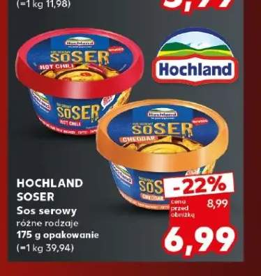 Sos serowy hot chili Hochland Soser +1 wariant