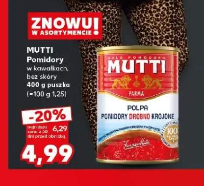 Pomidory w kawałkach bez skóry Mutti