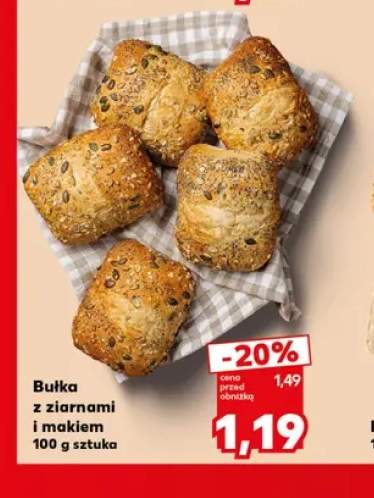Bułka z ziarnami i makiem