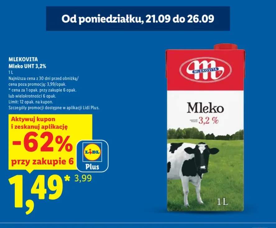 Mleko UHT Mlekovita 3,2%