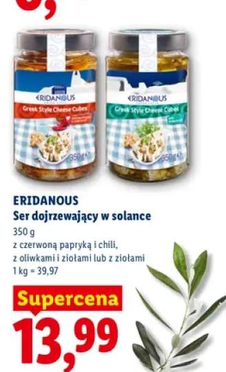 Ser dojrzewający w solance z czerwoną papryką i chili Eridanous +2 warianty