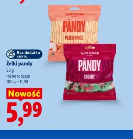 Żelki Peach Rings Pandy +1 wariant