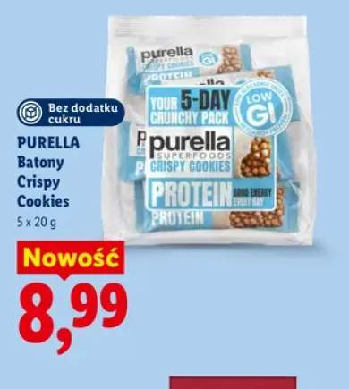 Batony Crispy Cookies 5-pak Purella