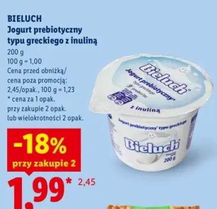Jogurt prebiotyczny typu greckiego z inuliną Bieluch