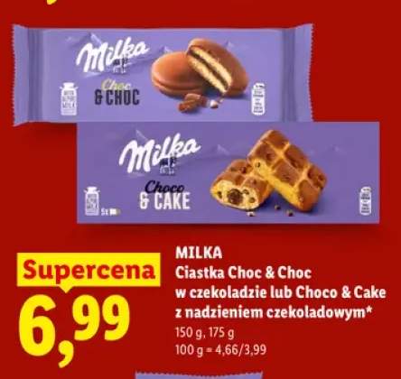 Ciastka Choc & Choc w czekoladzie Milka +1 wariant