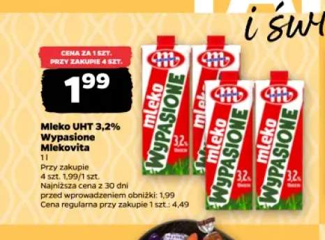 Mleko UHT Wypasione Mlekovita 3,2%