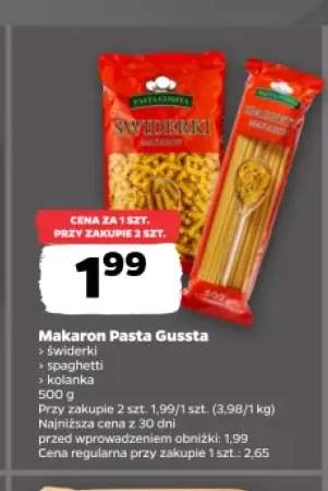 Makaron Pasta Gussta świderki +2 warianty