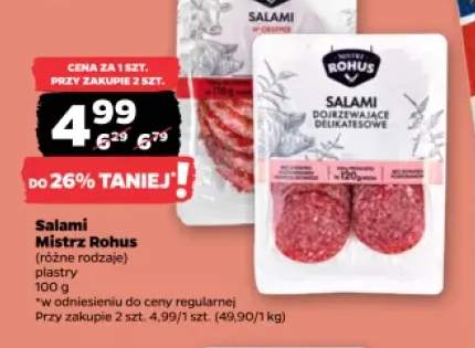 Salami w obsypce plastry Mistrz Rohus +1 wariant