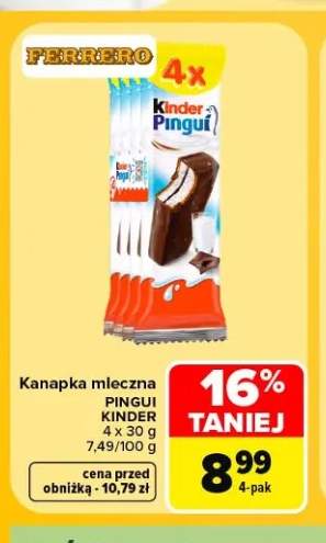 Kanapka mleczna Pingui Kinder 4-pak
