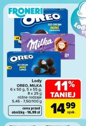 Lody Oreo, Milka