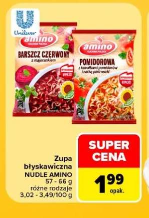 Zupa błyskawiczna nudle barszcz czerwony Amino +1 wariant