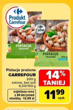 Pistacje prażone solone Carrefour +1 wariant