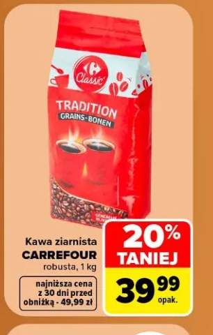 Kawa ziarnista Carrefour robusta