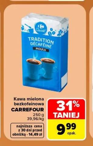 Kawa mielona bezkofeinowa Carrefour