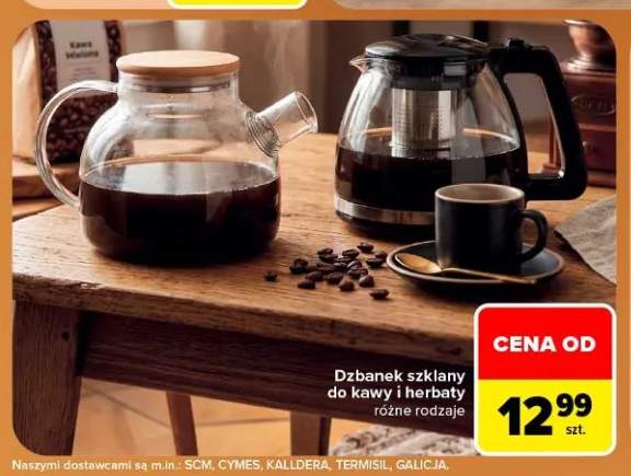 Dzbanek szklany do kawy i herbaty