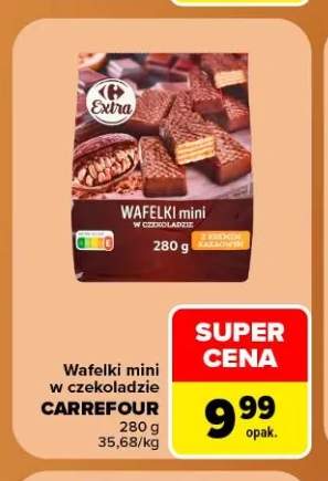 Wafelki mini w czekoladzie Carrefour