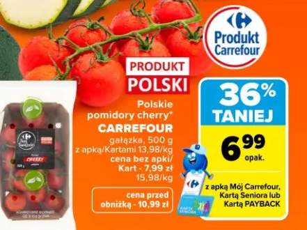 Pomidory cherry gałązka Carrefour