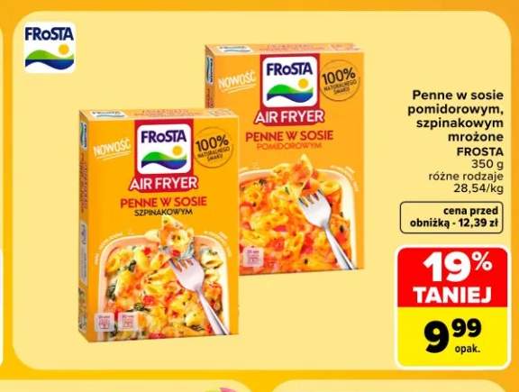 Danie mrożone Penne w sosie szpinakowym Frosta Air Fryer