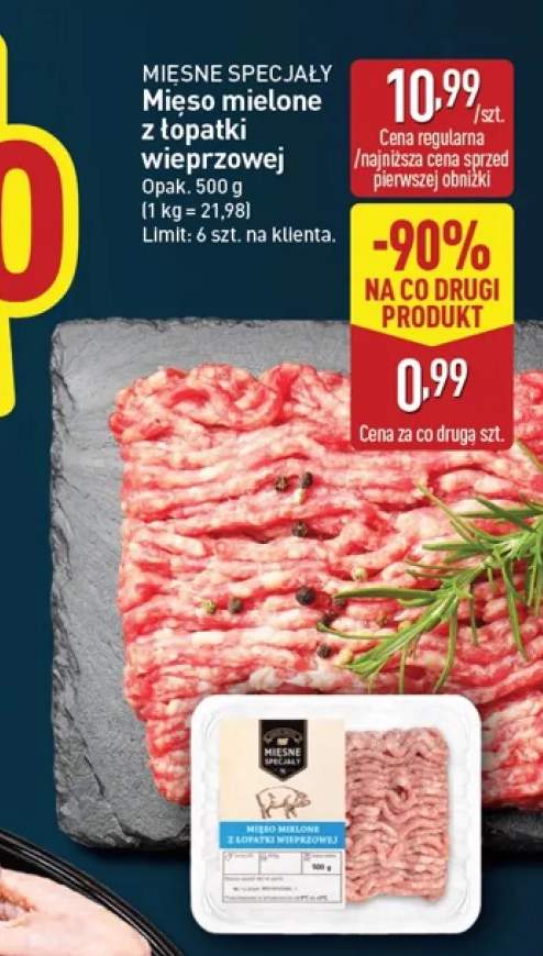 Mięso mielone z łopatki wieprzowej Mięsne Specjały