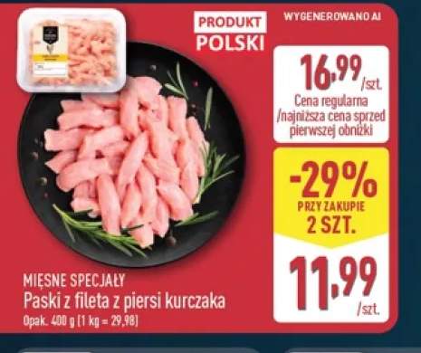 Paski z fileta z piersi kurczaka Mięsne Specjały