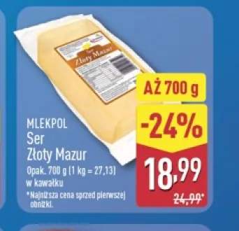 Ser Złoty Mazur w kawałku Mlekpol
