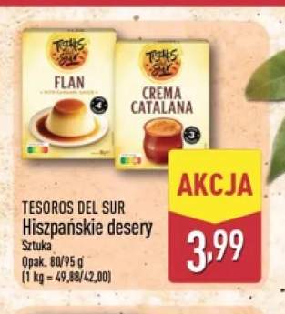 Hiszpański deser Flan Tesoros del Sur +1 wariant