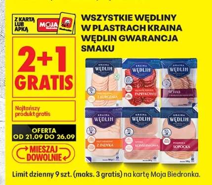 Wędliny w plastrach Kraina Wędlin Gwarancja Smaku +6 wariantów