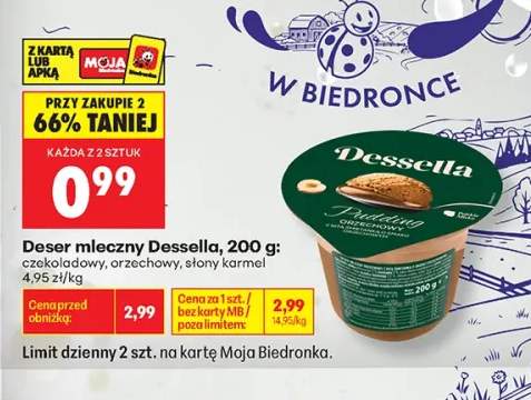 Deser mleczny Dessella orzechowy +2 warianty