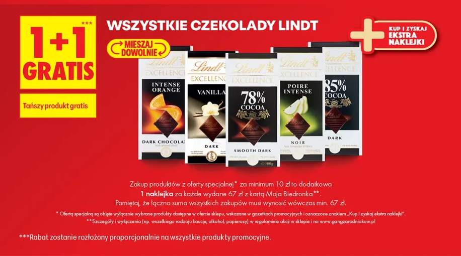 Czekolada Lindt Excellence Intense Orange +5 wariantów