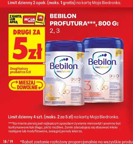 Mleko modyfikowane Bebilon Profutura 2 +1 wariant