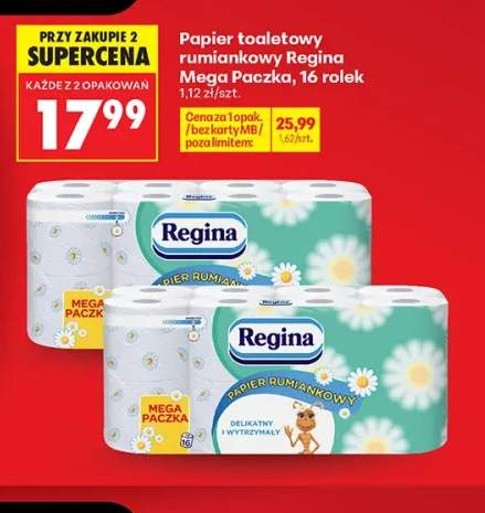 Papier toaletowy rumiankowy Regina Mega Paczka 16-pak