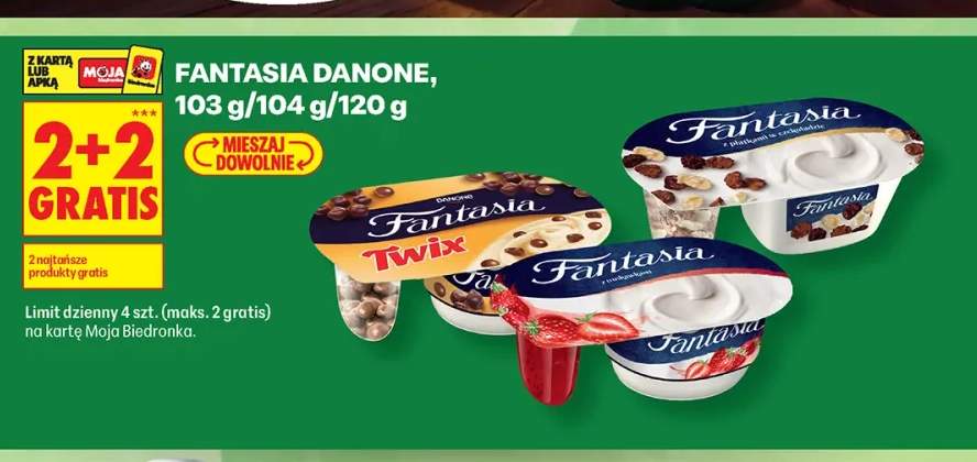 Jogurt Fantasia Danone Twix +2 warianty