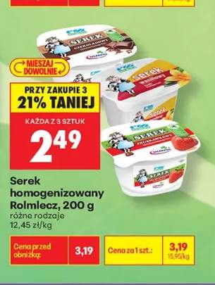 Serek homogenizowany Rolmlecz czekoladowy +2 warianty