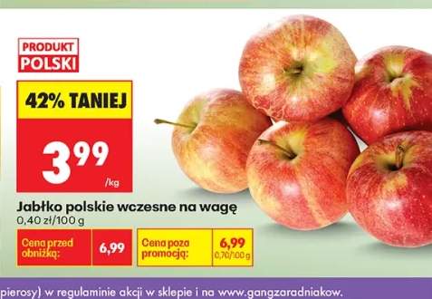 Jabłka polskie wczesne na wagę