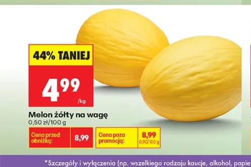 Melon żółty na wagę