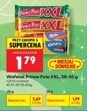 Wafelek Prince Polo XXL 45 g +1 wariant