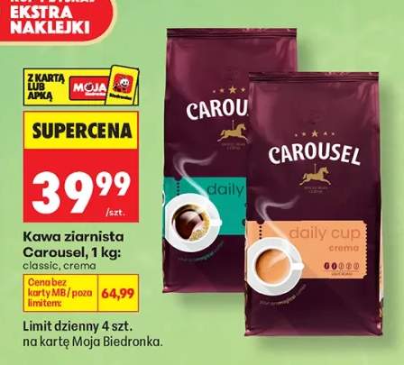 Kawa ziarnista Carousel crema +1 wariant