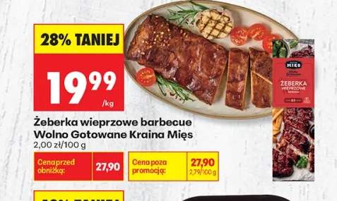 Żeberka wieprzowe barbecue Wolno Gotowane Kraina Mięs