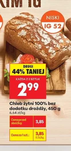 Chleb żytni 100% bez dodatku drożdży